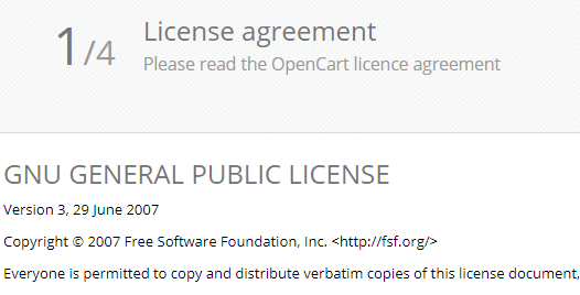 License Opencart