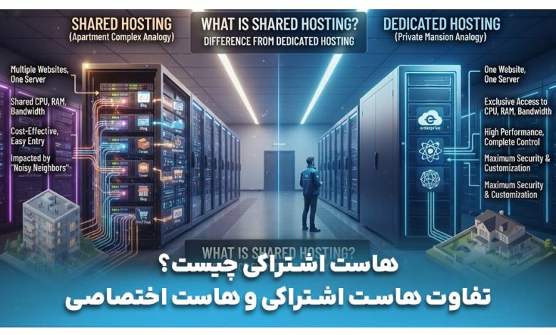 تفاوت هاست اشتراکی و هاست اختصاصی
