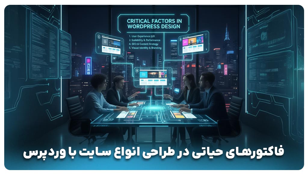 فاکتورهای حیاتی در طراحی انواع سایت با وردپرس 
