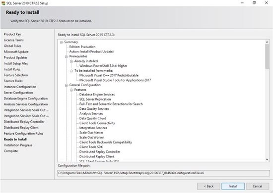 نمایش فایل اطلاعات پیکربندی و نصب SQL Server