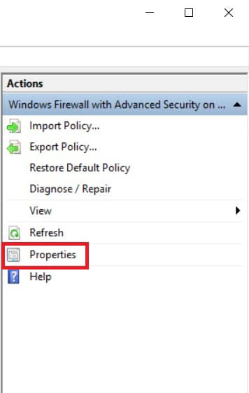 ورود به Windows Firewall with Advanced Security