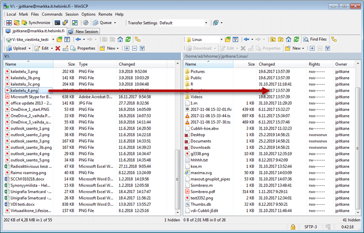 انتقال فایل از ویندوز به لینوکس با WinSCP