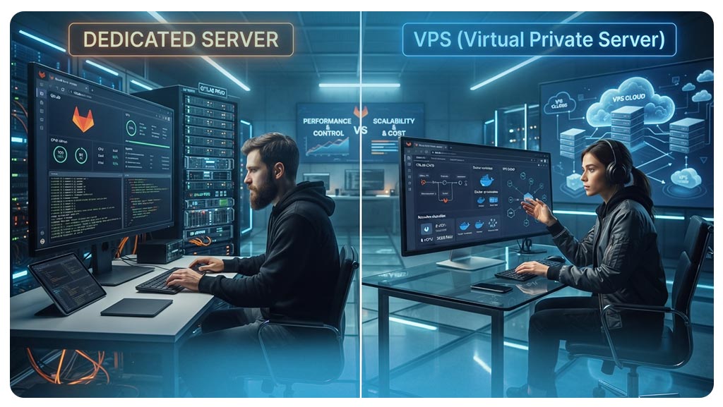 سرور مجازی (VPS) یا سرور اختصاصی؛ کدام زیرساخت برای GitLab بهتر است؟